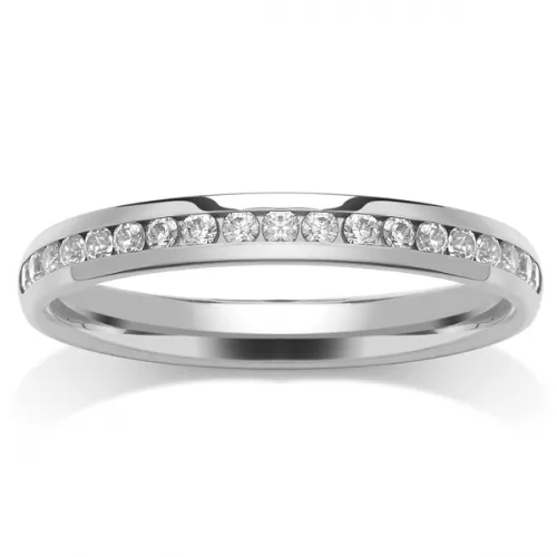 Ladies Diamond Wedding Rings - All Metals (TBCSRCHW) Channel Set